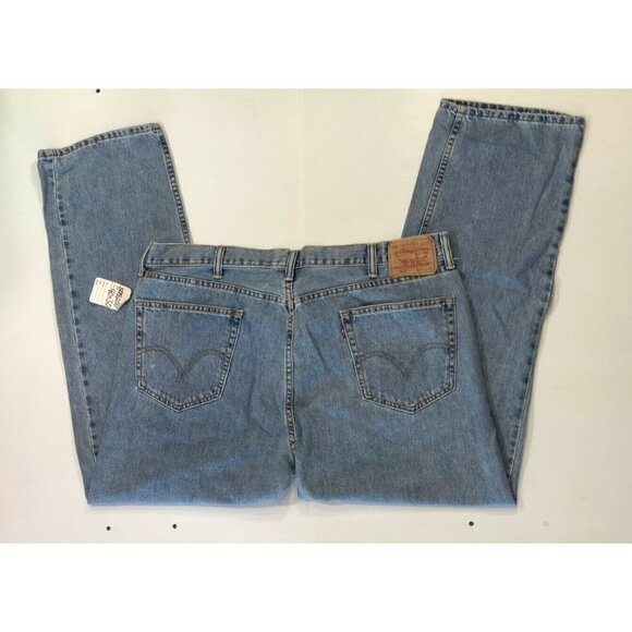 Levi's 505 Blue Denim Straight Fit Zipper 5-Pockets Jeans Size W40 L30 - Picture 4 of 12